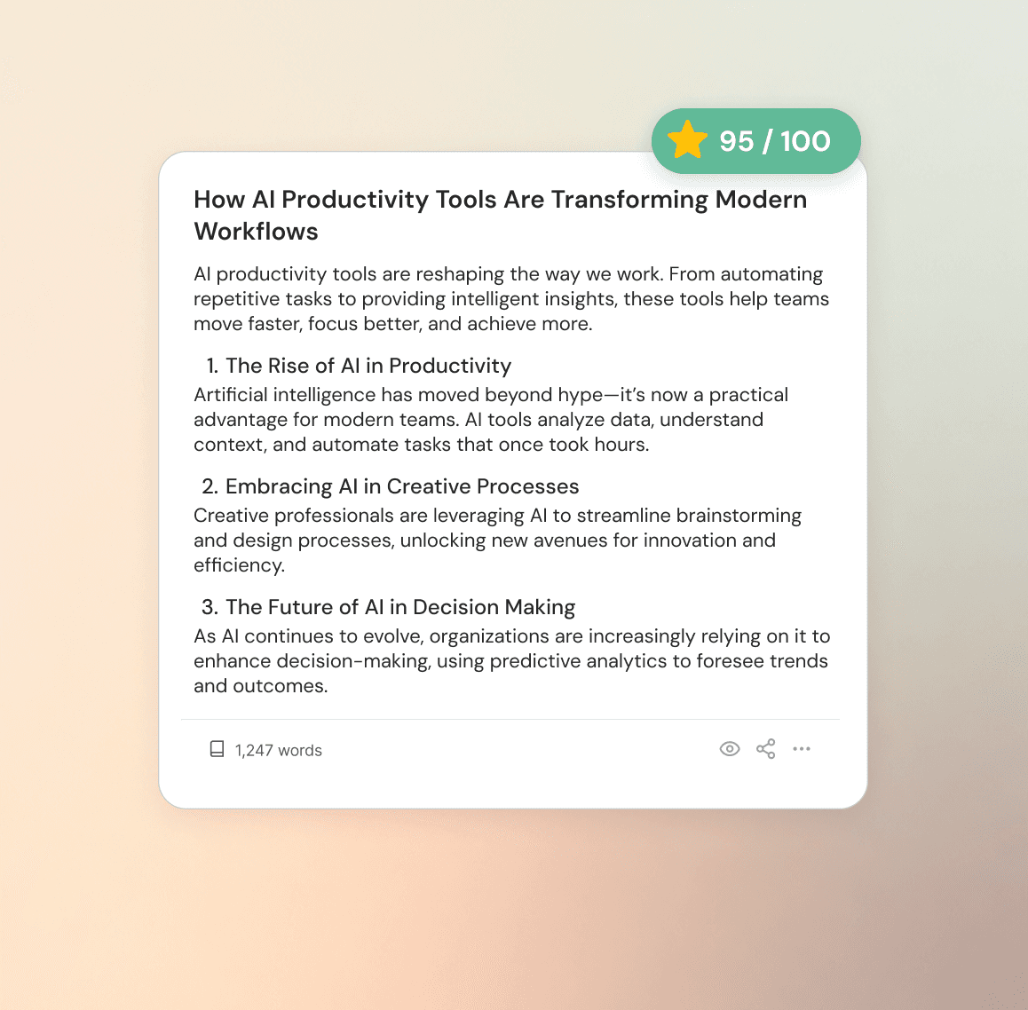 Generate Your Article